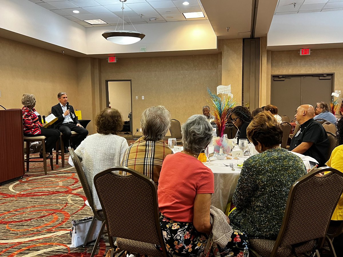 What a terrific afternoon with <a href="/MDAndersonNews/">MD Anderson Cancer Center</a>' Retiree Association discussing Our Strategy, global and local collaborations and the transformation of our facilities. I am inspired by our retirees for their enduring commitment to our organization and to Making Cancer History.