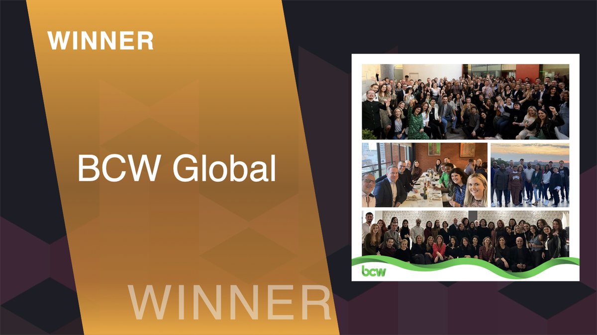 #SABREAwardsEMEA BEST MULTI-MARKET NETWORK TO WORK FOR WINNER:  @BCWGlobal