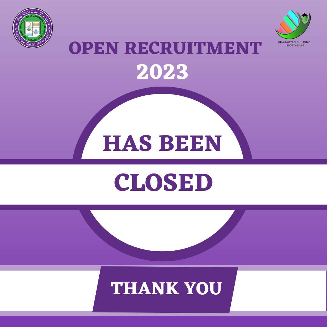 CBS_ssuet's tweet photo. Character building society is closing registration for now and thanking all the students the response we got is highly admirable and up to the mark and hope to see new heights with all the members in the coming events for the society🌟.

#cbsssuet #spring23 #NAB #GC https://t.co/adwXc26QTl