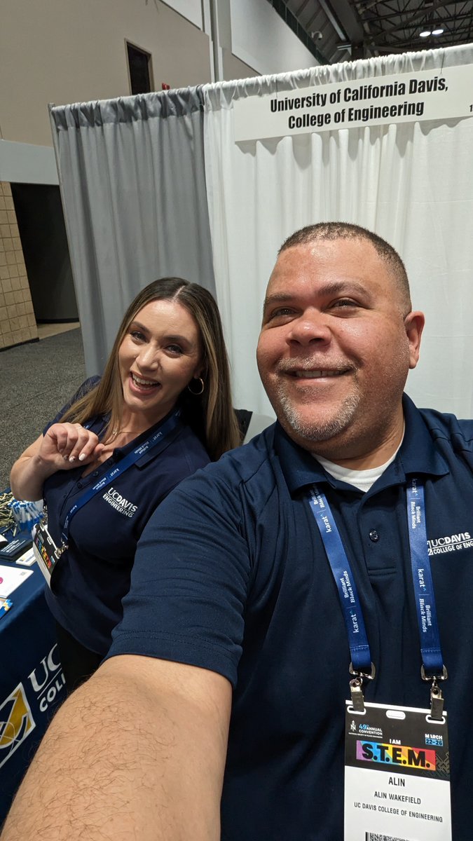 UCDavisCOE's tweet photo. We're at #NSBE49, the 49th Annual National Society for Black Engineers Convention, today and tomorrow (March 23 & 24)! Stop by our booth to discover how you can become an #AggieEngineer. 🌟 @NSBE https://t.co/ArPSWBZqRC