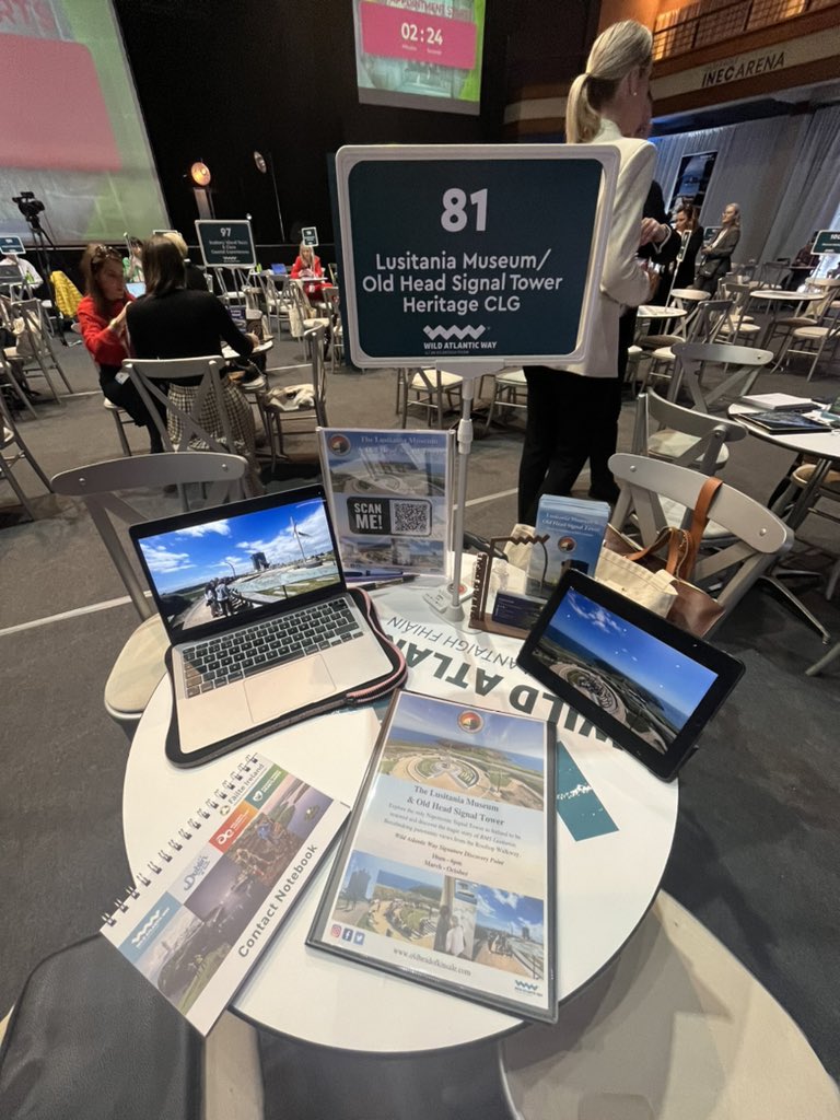 oldheadtower's tweet image. A fantastic few days at the @GlenINECArena for #Meitheal2023 meeting international tour operators. Honoured to be promoting our museum, the Old Head of Kinsale and surrounding area. Thank you @Failte_Ireland @TourismIreland #DiscoverIreland #WildAtlanticWay #Kinsale 🇮🇪