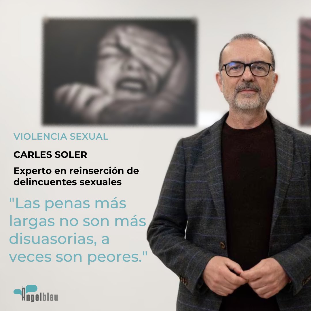 👀 Carles Soler es experto en reinserción de personas que han cometido delitos sexuales y fue entrevistado la semana pasada por el periódico El País para hablar de la importancia que tienen los programas de rehabilitación.