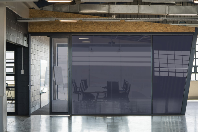 SPDSmartGlass's tweet photo. Investing in electronically dimmable SPD-SmartGlass technology for the workplace is a great way to welcome employees back by allowing them to effortlessly manage uncomfortable heat, light, and glare. https://t.co/GCaGzy71et