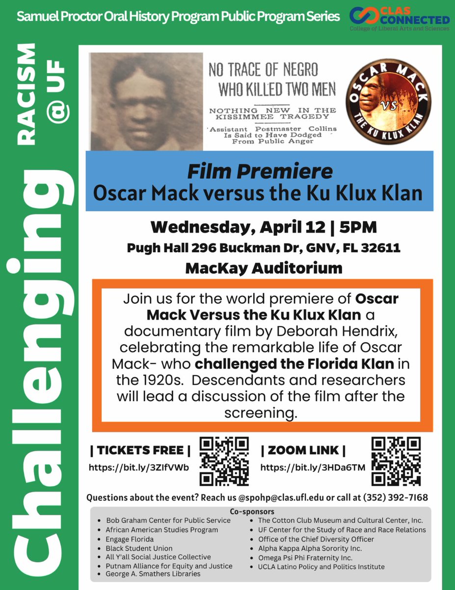 Wonderful to see the work @SPOHP is doing to tell the story of #OscarMack. Honored to have contributed in the effort to bring this story to light. If you can please be a part of this program. @MSUEnglish @CALMSU @scotfrench @Cassanello @WalterDGreason