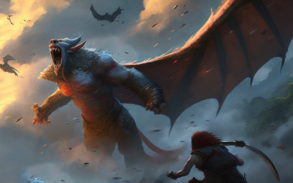 Blood-curdling roar shattered the calm.