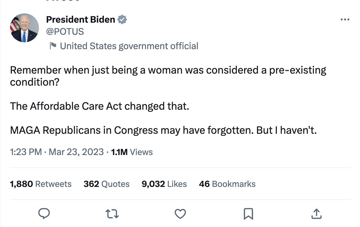 Teach4Warren's tweet photo. @norakatekeefe @TinaSmithMN @dscc Fantastic! Grateful for @TinaSmithMN's leadership at the Women's Senate Network, especially when POTUS puts out a tone deaf tweet like the one below. 

Calling out MAGA Republicans on the ACA doesn't land with uterus owners, the Dobbs decision and a stinky SCOTUS. 🤣 https://t.co/CfZmXva20K