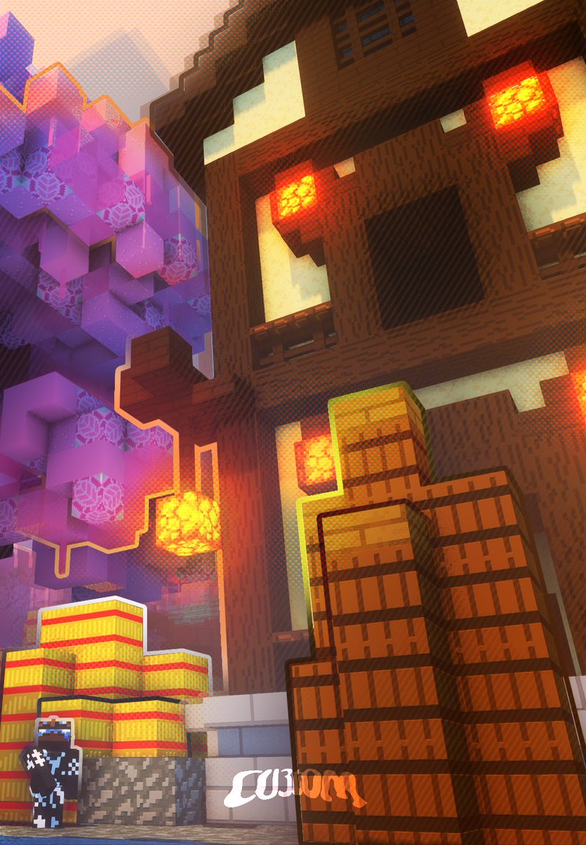 Minecraft with Into the Spiderverse type shading, (photoshop) #edit #editor
