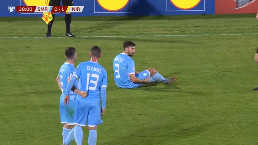 foet247europa's tweet photo. Roberto Di Maio makes his national team debut for San Marino at the age of 40 years and 183 days. #SMRNIR #EURO2024Qualifiers #EURO2024 https://t.co/9rizqhTDRA