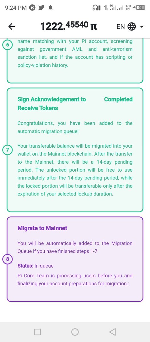 IsaiahIbrahim6's tweet photo. @PiNewsZone @PiCoreTeam @nkokkalis I've passed all my mainnet check list done my kyc and it was approved also sign acknowledgement form but the migration of my mined pi is taking much time don't know why https://t.co/h5jh9bwlDm