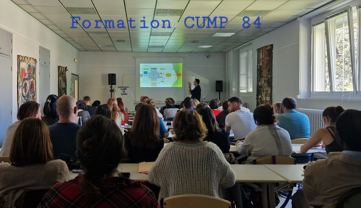 cump_84's tweet photo. Hier & ajrd s'est tenue la formation #CUMP au Centre Hospitalier de #Montfavet. 43 soignants ont pu se former à l'urgence médico psy et permettront de renforcer nos équipes sur les futures missions. Merci à eux pour leur engagement & merci aux intervenants #CUMP84 #SAMU84 #CUMP13 https://t.co/aGgFb3A7vZ