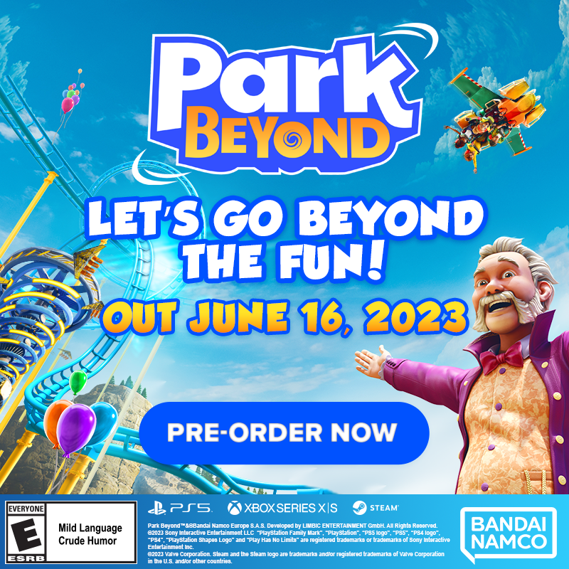 BandaiNamcoUS's tweet photo. Use your imagination to build the entertainment park of your dreams. Pre-order Park Beyond today!