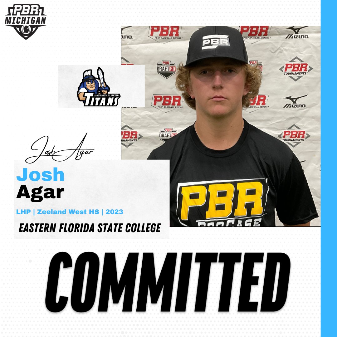 PrepBaseballMI's tweet photo. 🚨 Congrats to 2023 @JoshAgar3 on his commitment to Eastern Florida State College🔒

👤 https://t.co/j4AUSc0G3B https://t.co/MDFIZHf5RE