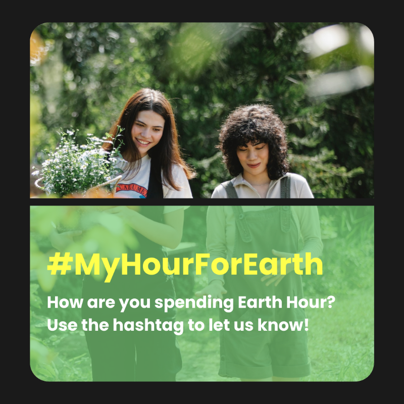 WWF's tweet photo. #EarthHour is officially in full swing. Use the #MyHourForEarth hashtag to let us know how you're spending your hour. Do something - anything - positive for our one home and let's create the #BiggestHourForEarth together  🙌

Need ideas? Visit https://t.co/zzBBAVZGBE