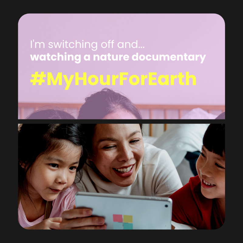 WWF's tweet photo. #EarthHour is officially in full swing. Use the #MyHourForEarth hashtag to let us know how you're spending your hour. Do something - anything - positive for our one home and let's create the #BiggestHourForEarth together  🙌

Need ideas? Visit https://t.co/zzBBAVZGBE