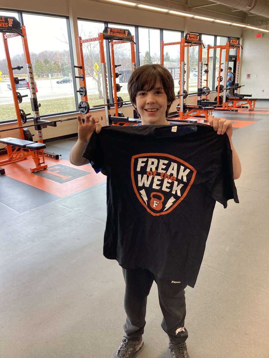 Kaiden (8th grade) is this weeks “Freak of the Week!” He got after it this week and stepped in to lead the last day when the high schoolers were all gone! 💪
