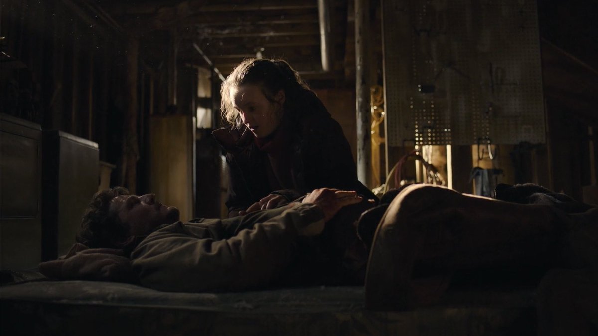 benophiecinema's tweet image. the way ellie was always in the light while joel was in the darkness…ellie’s name literally meaning light…joel being lost in the darkness until he found the light. his light. in ellie. i will always cry at how beautiful this symbolism is