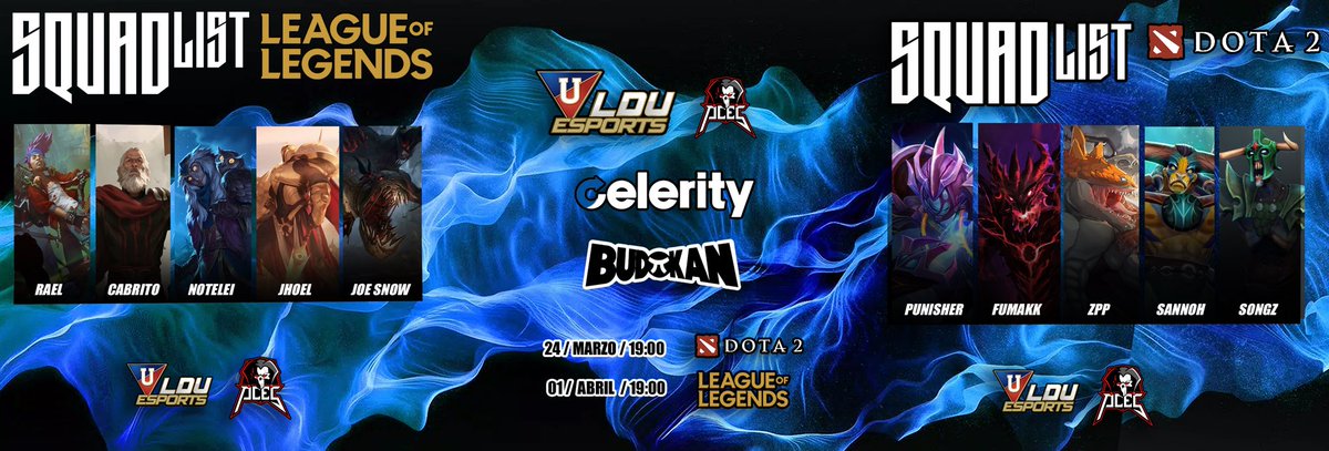 LDUesports's tweet photo. Estamos listos para enfrentar nuevos desafíos 🔥
🏆 #CelerityBudokan
#DOTA2 📆 24/03
#LeagueOfLegends 📆 01/04
#LDUesports
#GoLDU #GoACS https://t.co/YyoY1G9Ybz