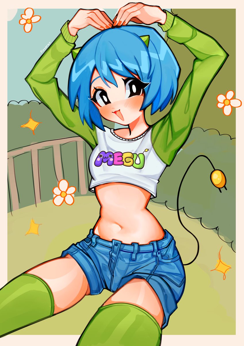 fizzeru's tweet image. if you played kawaii pet megu, you are really funny, hot, and cool now…its the law✨💙