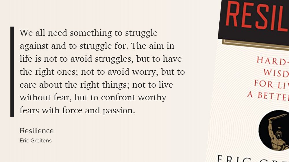 drkarenredd's tweet photo. "We all need something to struggle against and to struggle for. The aim in life is not to avoid struggles, but to have the right ones; not to avoid worry, but to care about the right things; not to live without fear, but to confront worthy fears with force..." https://t.co/Tzol9dF338