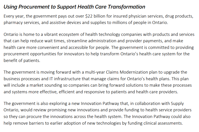 As a local medtech company, we are excited by the Ontario Government’s budget announcement to prioritize the funding &amp; adoption of made-in-Ontario health technologies
This will enable all of us to work together to help more patients access higher quality care closer to home.