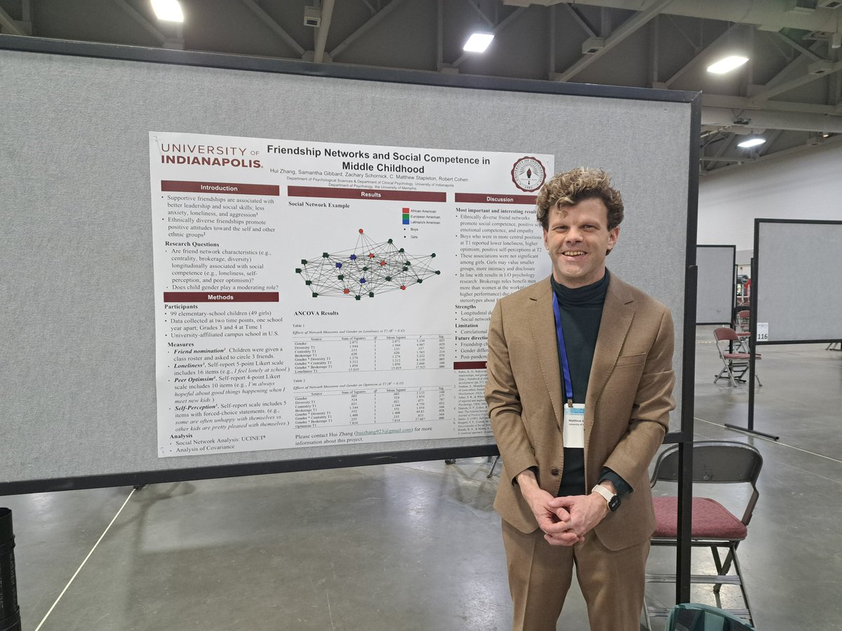Thanks to everyone that came to chat with us about children's social networks at SRCD2023!
#srcd23 #srcd2023 #elementaryschool #socialnetworks #socialnetworkanalysis #socialdevelopment #childdevelopment
#humandevelopment
