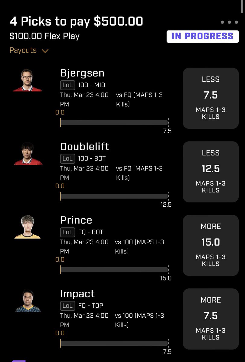 HydroParlay's tweet photo. Flexed this for FLY vs 100T
#FLYQUESTWIN https://t.co/kUaGBEfByE