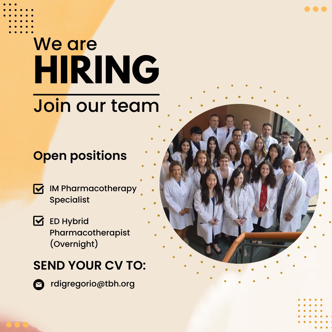 tbhcpharmres's tweet photo. We have some more exciting opportunities to announce! 📣 https://t.co/PFUtJrxheg https://t.co/M6H74vgecC #PharmRes #TwitteRx https://t.co/zs8B0G3XOD