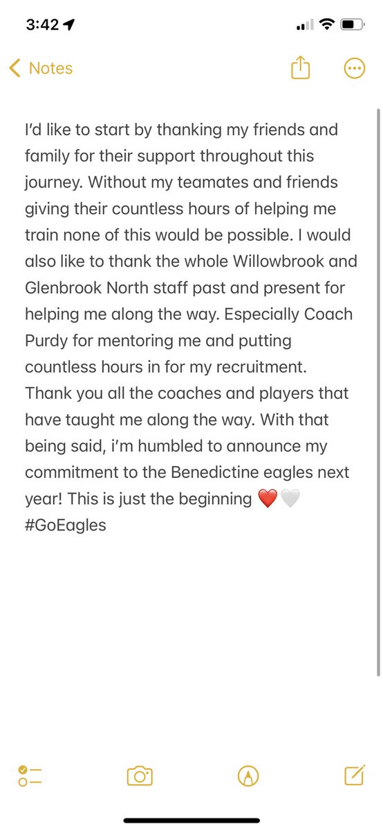 Committed. ❤️🤍 <a href="/GBN_Football/">Glenbrook North Football</a> <a href="/MattPurdyOLC/">Matt Purdy</a> <a href="/BenUFootball/">Benedictine Football</a> <a href="/Coach_Schroeder/">Jim Schroeder</a>