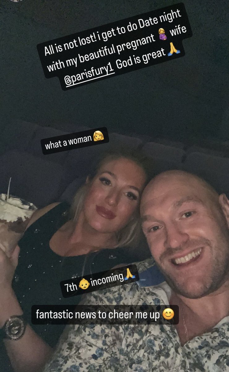OfficialPLT's tweet photo. Tyson and Paris Fury are expecting their 7th baby!! Congratulations ✨🫶🏼🍼 https://t.co/xRHbVlLK51