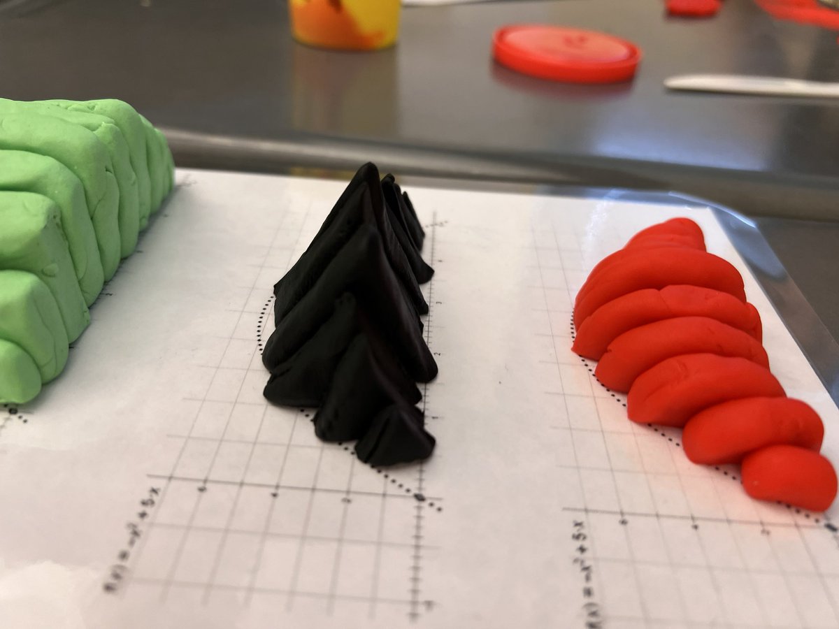 Sunyjen79's tweet image. Learning Calculus with @PlayDoh today.  Students were able to come up with formulas and make connections! Anyone can do Calculus!! #mathforall