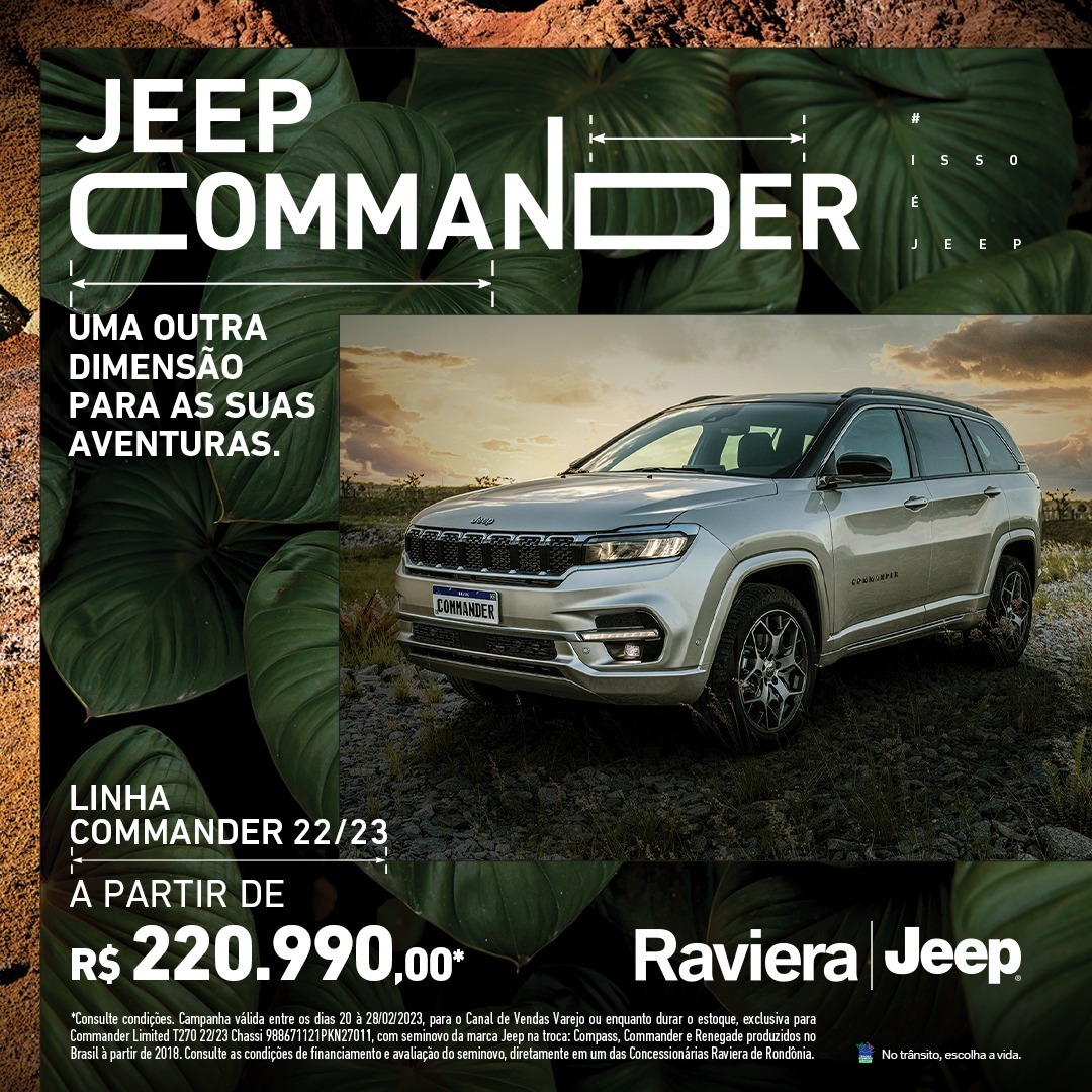 Ondasul94's tweet image. Sofisticação, conforto e design que são a cara da sua aventura! Venha conhecer todos os detalhes deste modelo e aproveitar nossas condições aqui na Raviera Jeep.

#jeep #commander #conforto #design #sofisticacao #aventura #detalhes #novadimensao