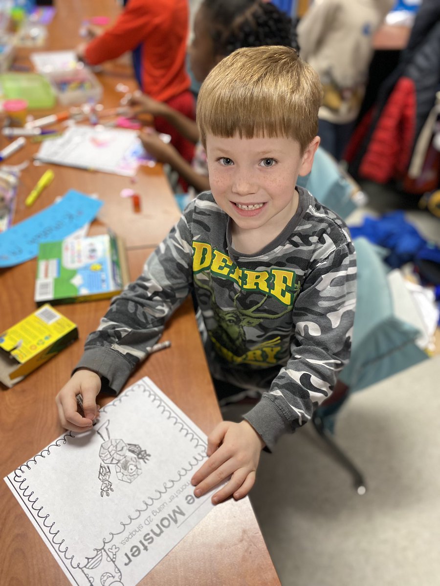 North_Tweets's tweet image. Kindergarten got to practice sorting and classifying shapes. Then, they got to take the shapes and create a new shape! #Proud2BNorthies #JCSchoolsChampions #WeAreElementary #buildingmathematicians