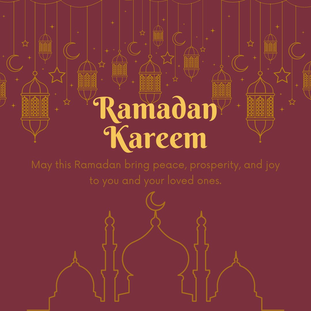Ramadan Kareem to all those who celebrate! May your fast be easy, may your Iftar be sweet, and may this month bring peace and prosperity to you and your family. 🌙✨