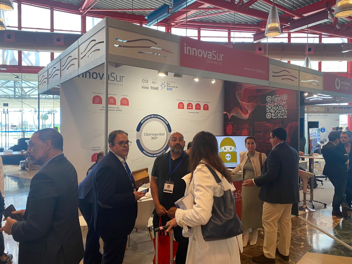 Innovasur's tweet photo. 📆 En la jornada de ayer y hoy hemos participado en el II Congreso de Ciberseguridad de Andalucía, donde somos patrocinadores GOLDEN.
🔐Desde #InnovaSur seguiremos trabajando para convertir a #Andalucía en referente internacional en materia de #ciberseguridad.
#CiberseguridadAND https://t.co/n9dql3n6jx