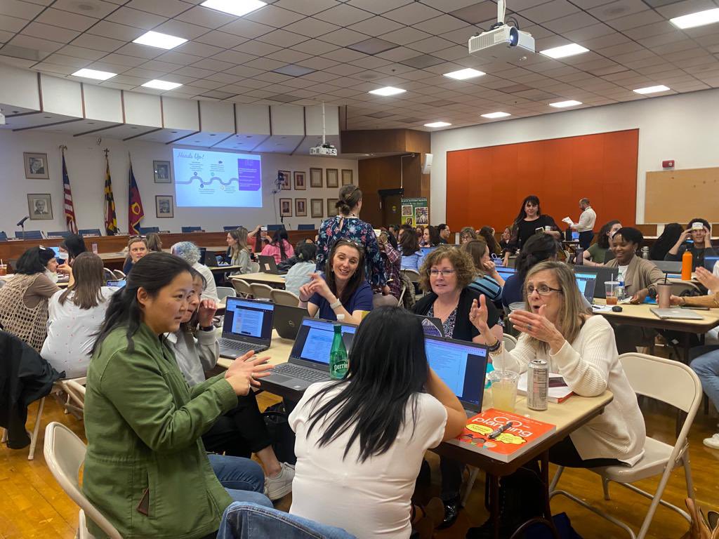 mrsthewlett's tweet photo. I’m so proud of our instructional team. 3 days full of great learning facilitated for our ELD teachers and an evening of great facilitation unpacking findings from the evaluation on outcomes from our EMLs. @2_idiomas @TeachbiahG @yared_mr @LaProfeBilingue @NZVillavicencio https://t.co/rykIC0rwNn