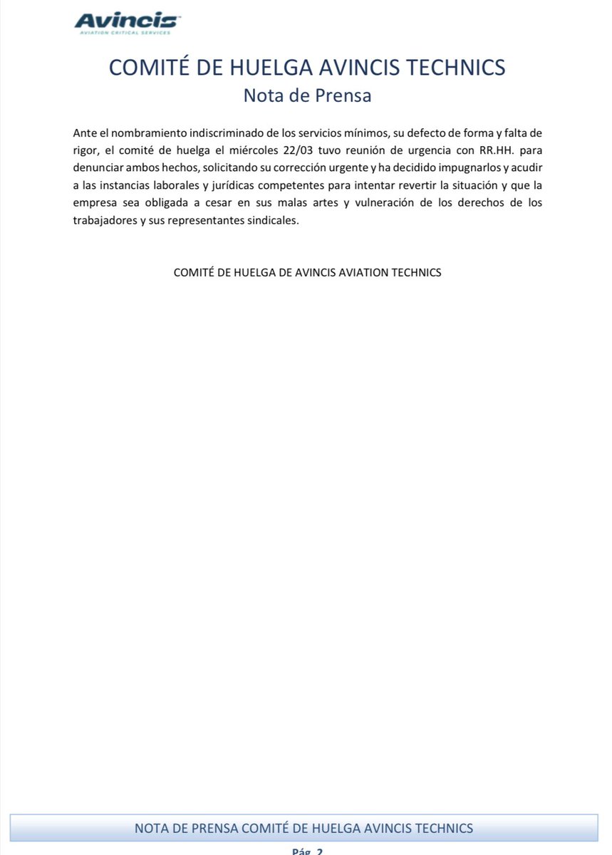 sindicato_SLTA's tweet image. NOTA DE PRENSA Comité de huelga de #AVINCIS TECHNICS. Los trabajadores de las aeronaves de emergencias como sanitarios, lucha contra incendios o salvamento marítimo en:

HUELGA contra la congelación salarial.

#AvinciswnHuelga @AncalaPartners #AvincisStrike