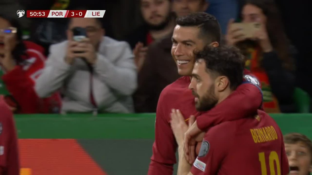 SC_ESPN's tweet photo. ¡SIUUU! Cristiano Ronaldo la cruzó y anotó el 3-0 de Portugal sobre Liechtenstein en las Eliminatorias para la #EURO2024.
📺 Mirá el partido por #StraPlusLA https://t.co/G4jFUNfZeb