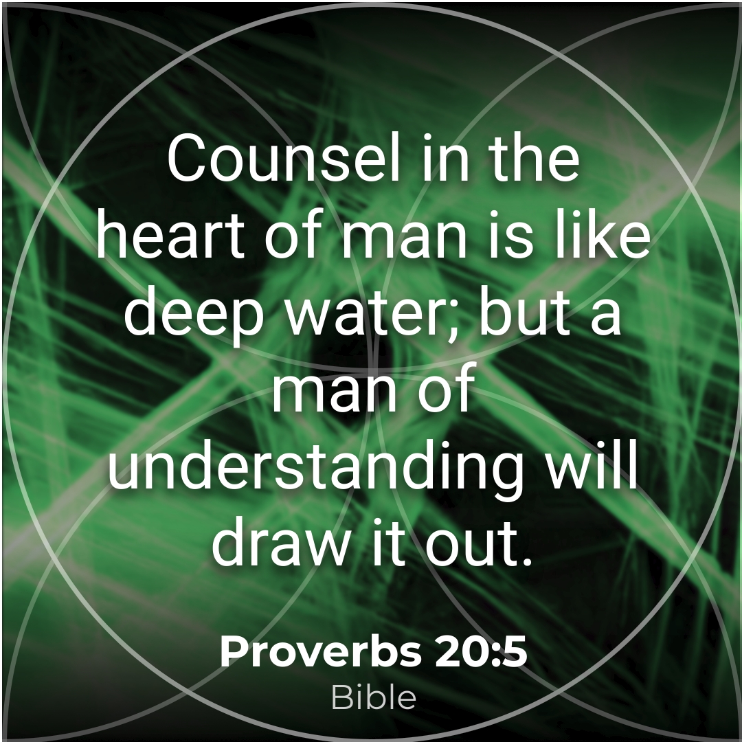 UrMessageToday's tweet image. “Counsel in the #HeartOfMan is like deep water; but a man of #understanding will #DrawIt out.”
Proverbs 20:5
Bible #A #truth #wisdom #dailymessage yourmessage.today