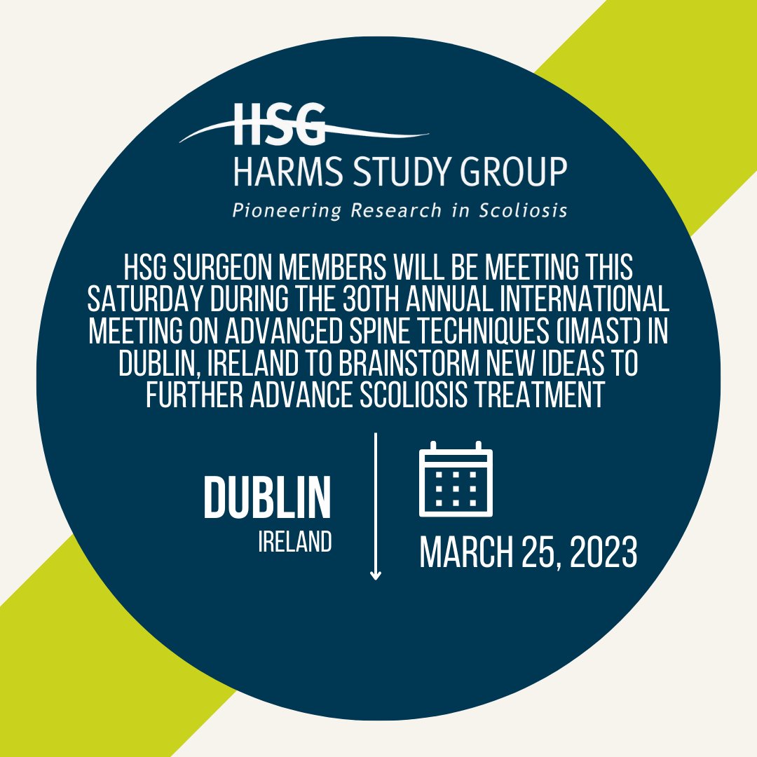 SSS_Foundation's tweet photo. HSG surgeon members are meeting this Saturday in Dublin, Ireland! #scoliosis #research #IMAST #scoliosisstrong https://t.co/JA4L0JCQXX