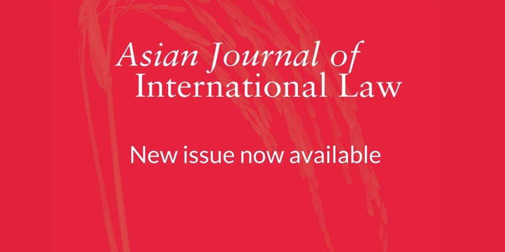 CUP_Law's tweet photo. New issue of #AsianJIL now available
๐ https://t.co/lpRfK6mChv https://t.co/VzI5BpzLMO