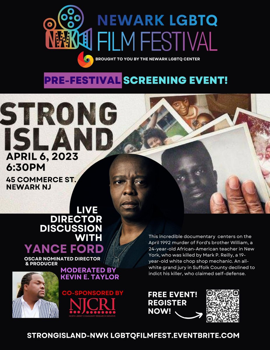 #NJCRI #WOWcommuniTEA Center is hosting the Pre-Festival Screening Event for the Newark LGBTQ Film Festival at 45 Commerce Street, Newar, on April 6th, at 6:30pm!

#filmfestival  #newark #lgbtqia #free #watch #documentary