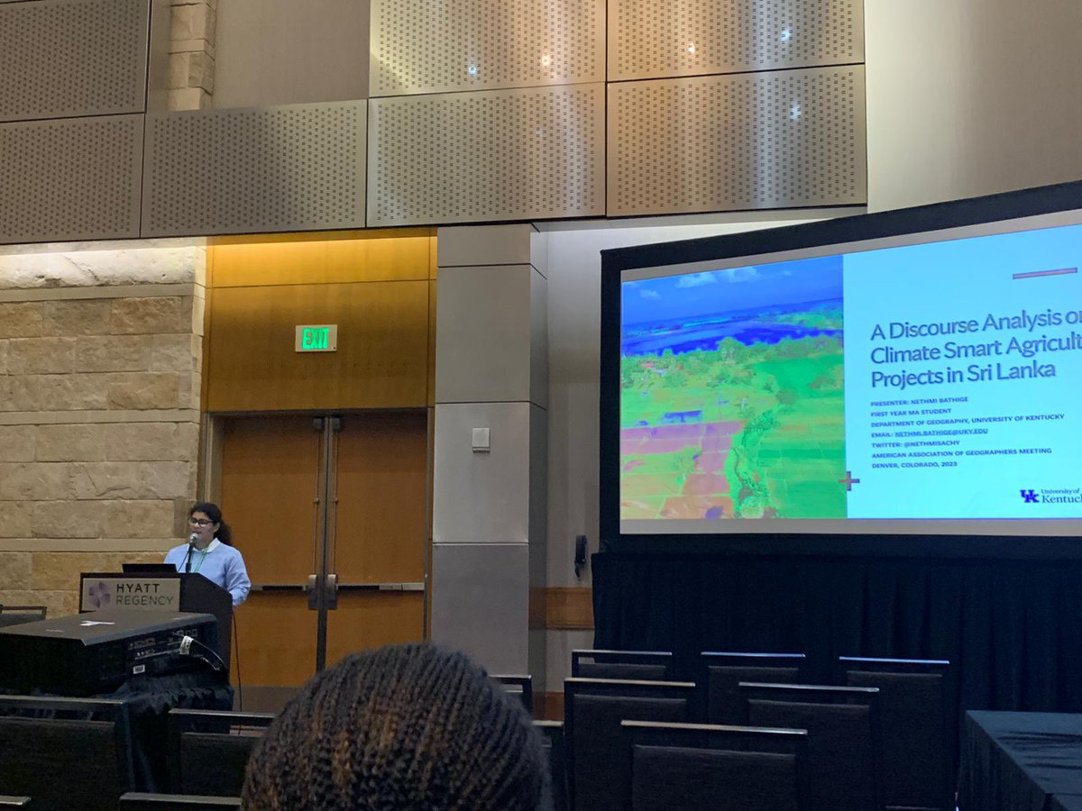 Happy to have presented at the 
<a href="/theAAG/">American Association of Geographers</a> today on my preliminary research on climate smart agriculture projects in the dry zone of Sri Lanka 🇱🇰 in the <a href="/gfasg_aag/">Geographies of Food & Agriculture Specialty Group</a> session for Food Systems, Climate Change and Governance. #AAG2023