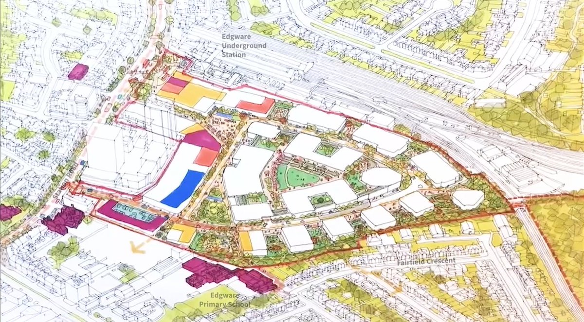 ➡️ NEW Edgware Town Centre masterplan: broadwalkedgware.commonplace.is
🧵 Here are 10 key takeaways: