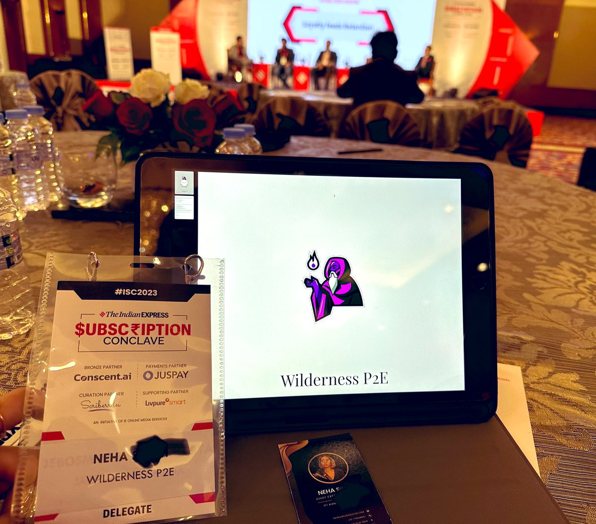 Late gm coz Wilderness P2E was at the Subscription Conclave at #ICS2023 today🚀

Good times talking Fintech x Web3 and upcoming disruptive solutions📈