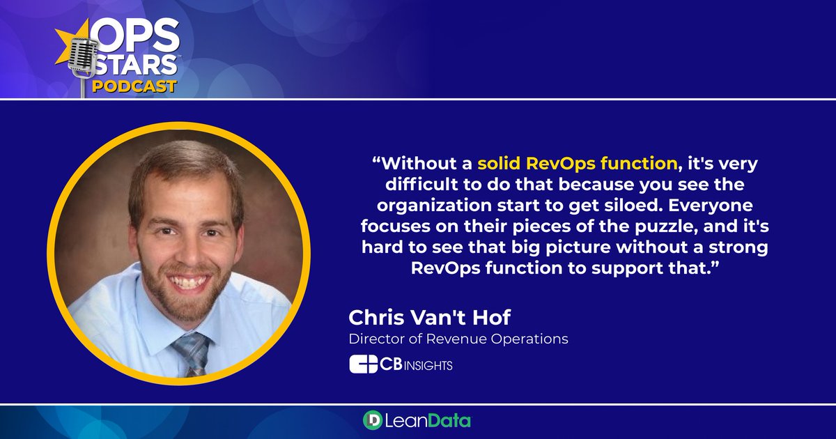 Ops_Stars's tweet photo. Check out this #OpsStars Podcast with @CBinsights Director of #RevOps, Chris Van't Hof, as he shares some of his professional experience to provide you with practical insights and advice you can apply to your business and RevOps team.
Listen now 👉 https://t.co/jM46uyY2bB https://t.co/bQWXISOyBV