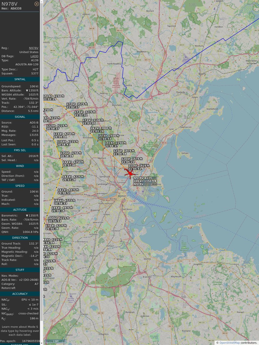 AboveMedford's tweet image. ICAO: #ADA338
Flt: #N978V #BANKOFUTAH
First seen: 2023/03/23 17:04:23
Min Alt: 1725 ft MSL
Min Dist: 1.23 mi

#planefence #adsb - planefence.com/medford
globe.adsbexchange.com/?icao=ada338