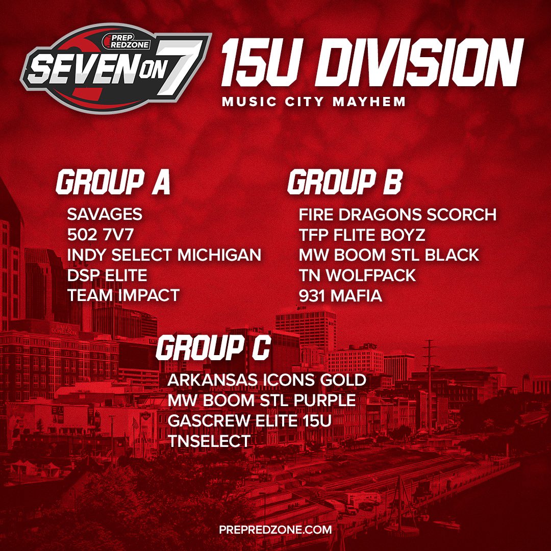 PrepRedzone's tweet photo. 🚨 See you this weekend. 

Prep Redzone 𝟕 𝐨𝐧 𝟕 is headed to Tennessee! 

#PRZMusicCityMayhem 

Full schedule: https://t.co/Dz3nETudYg https://t.co/ejQzQQsNiU
