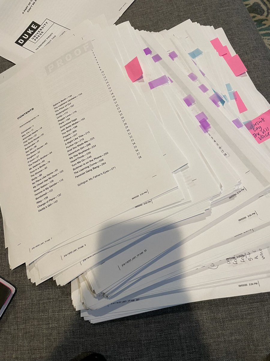 TristanTaormino's tweet photo. It’s time for correcting the galleys! #queermemoir @DukePress https://t.co/DGQb6hfevZ