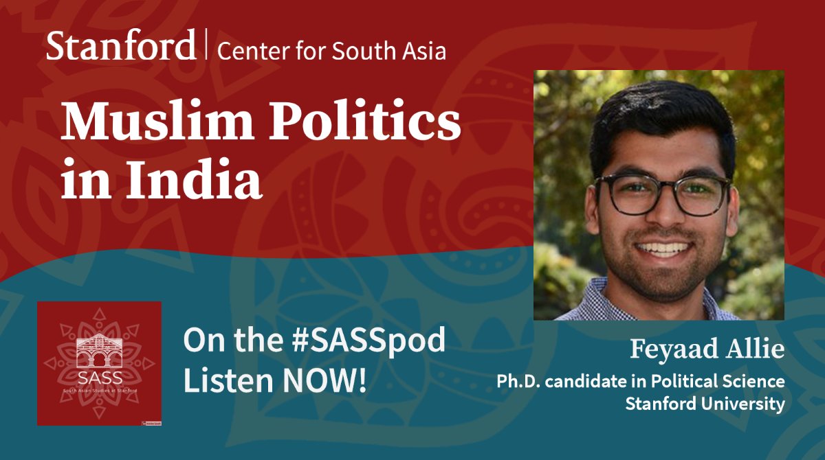 🎙️On the #SASSpod:
<a href="/lalindia/">Lalita</a> talks to <a href="/feyaadallie/">Feyaad Allie</a> about his PhD research on political representation and identity, facial recognition and voting, and post-PhD life.
➡️Listen to the episode: stanford.io/42DmXgU