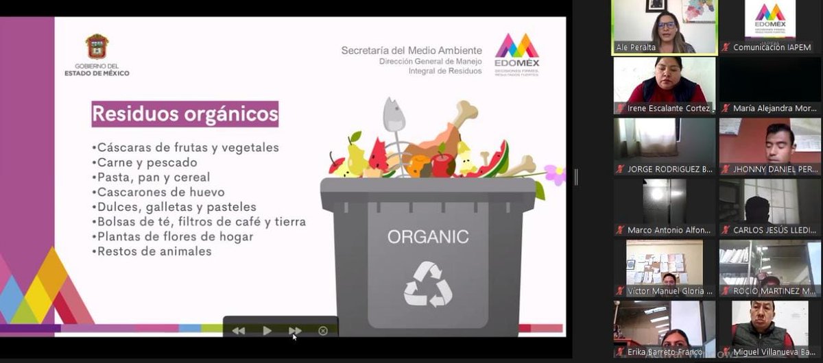 IAPEM's tweet photo. En #TuIAPEM, continuamos con las sesiones del diplomado "Competencias desde la Administración Pública Municipal para el Desarrollo Sostenible". En esta ocasión, conversando sobre el manejo integral de residuos en el #Edoméx🗑️♻️ https://t.co/RbcH4FiK2L